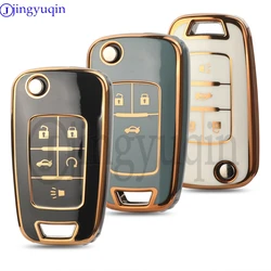 jingyuqin 3/4/5 Buttons Soft TPU Car Key Case For Opel/Buick/Chevrolet Cruze Epica Lova Camaro Impala Aveo Malibu Sail Orlando