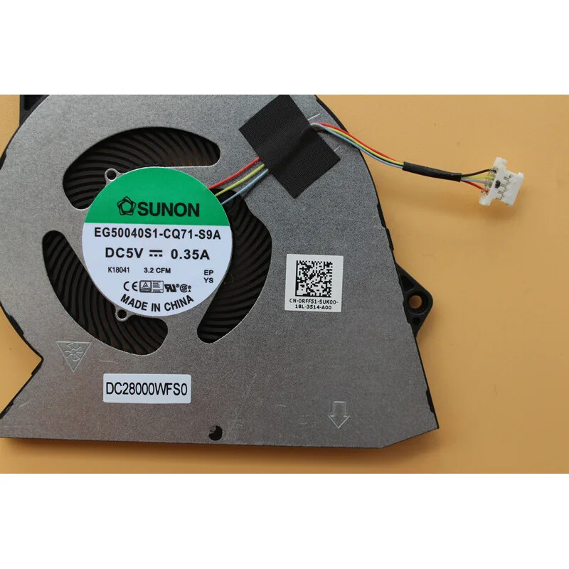 WYORESY Neuer CPU-Lüfter DC5 V 0,35 A für Dell Vostro 3510 Inspiron 3511 3515 RFF51