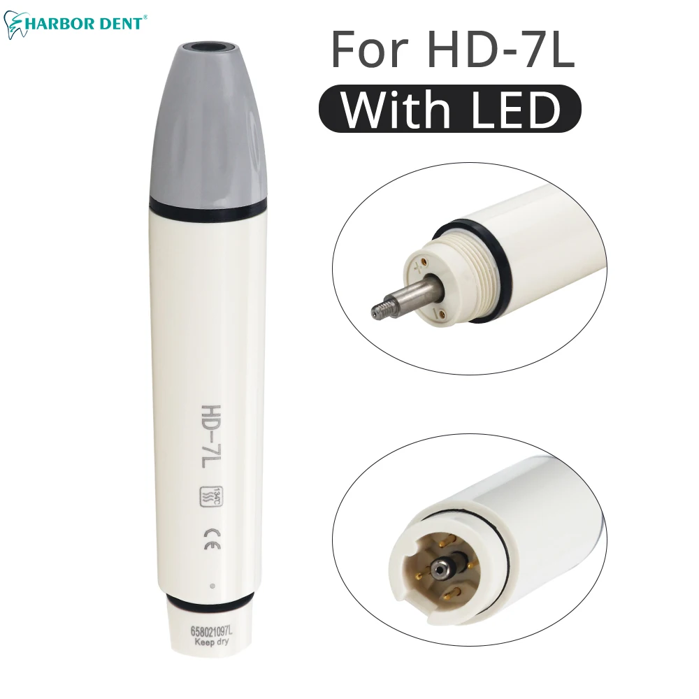 Dental Ultrasonic Piezo Scaler Handpiece HD-7H/HW-3H/HW-2H Not Led HD-7L/HW-5L With Led Fit For SATELEC DTE WOODPECKER EMS VRN