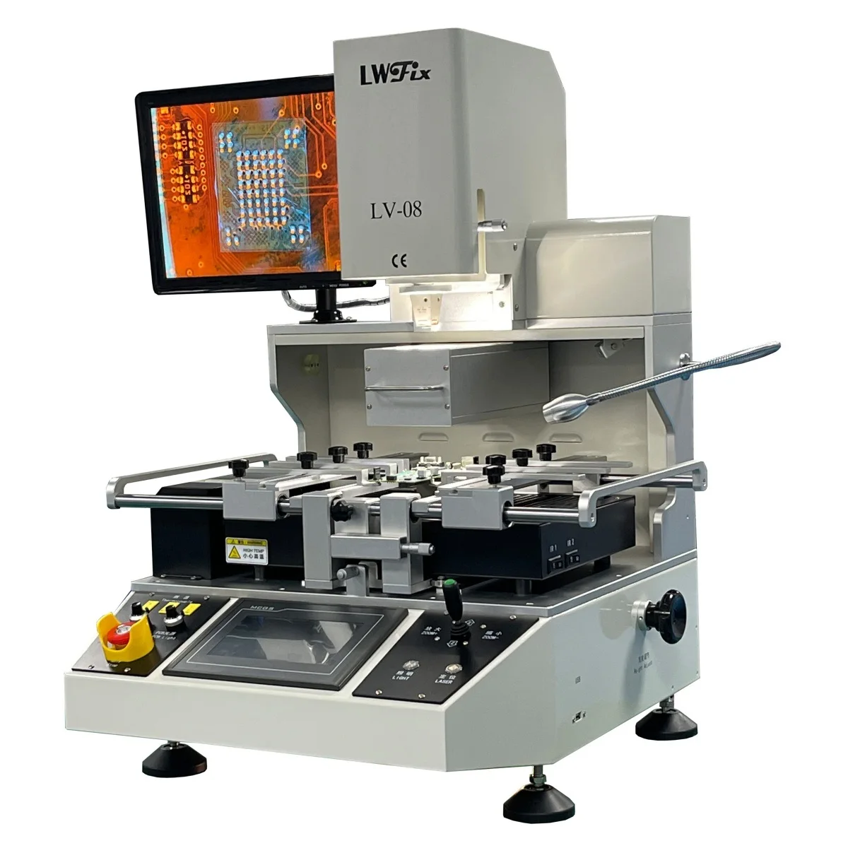 Infrared BGA Rework Station LV-08 3 Zones Hot Air Touch Screen Solder Machine 5300W Soldering Tools Optical Alignment System