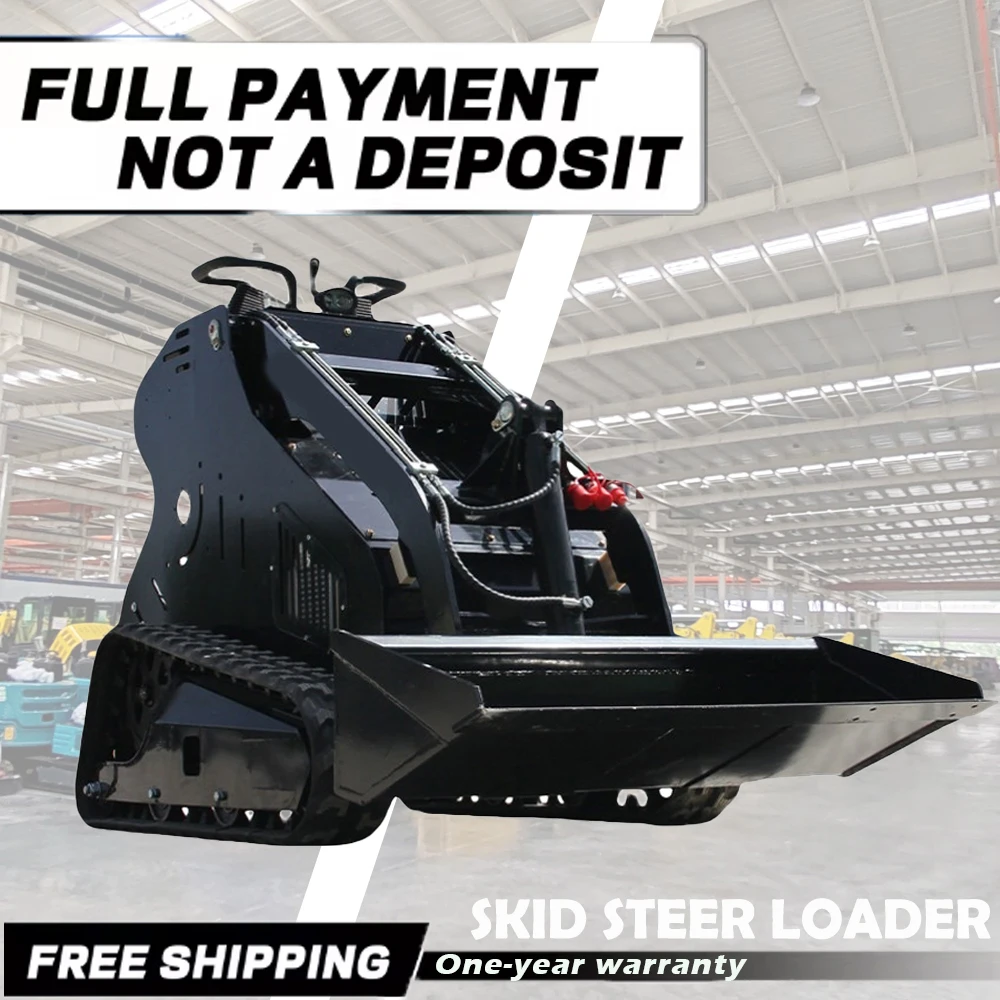 Carregador de direção multiuso de 13,5 HP com garantia de um ano, mini motor EPA de crawler stand-on com trilhos estendidos