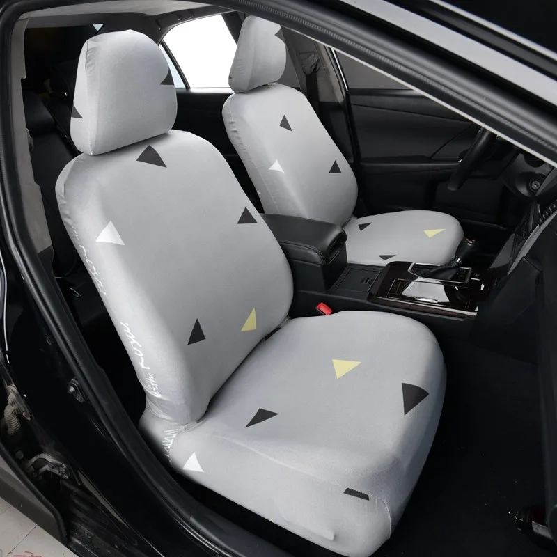 Car universal elastic front and rear seat covers fabric dust-proof pads backrest and headrest integrated dust-proof covers