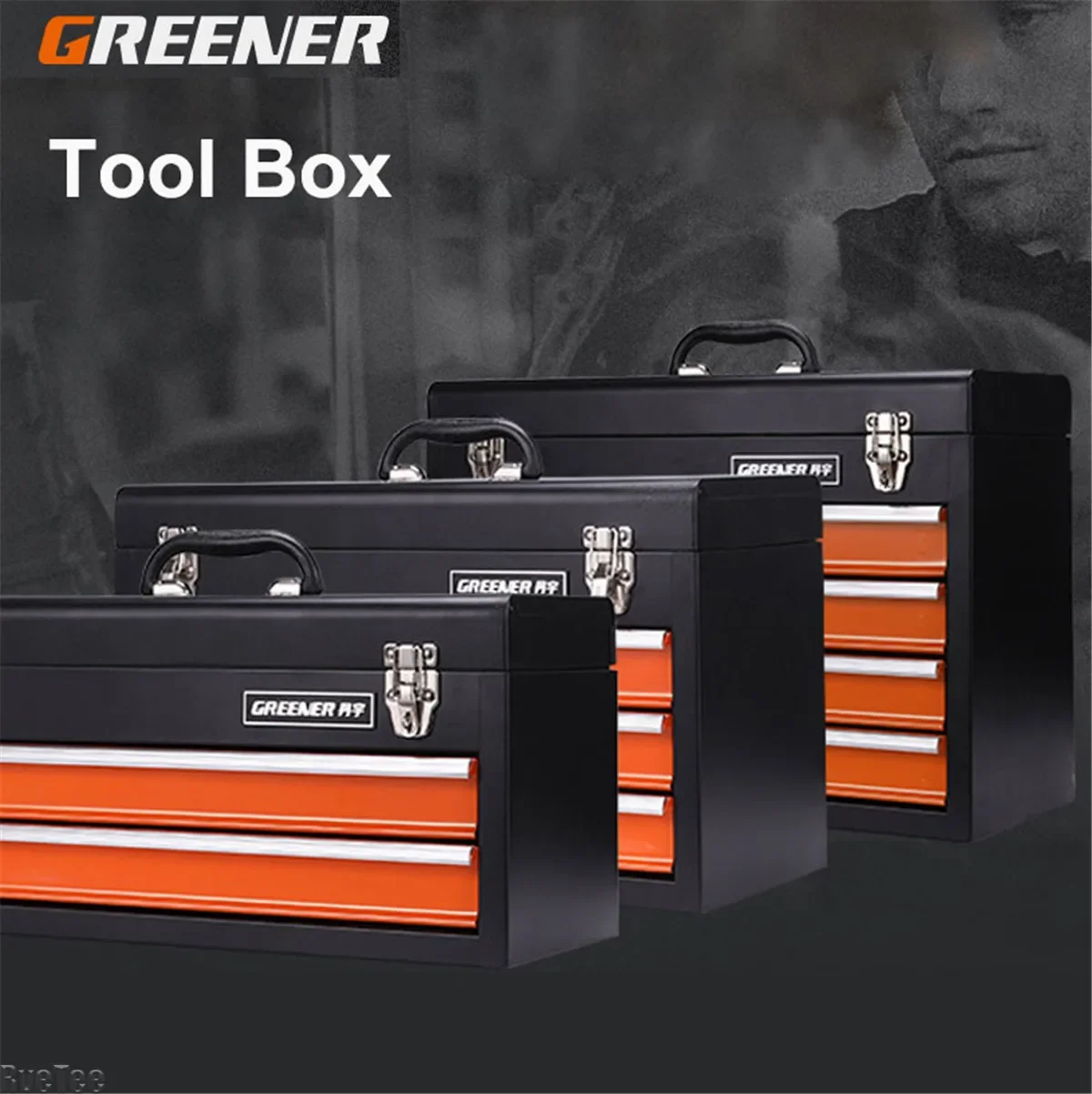 Iron Desktop Storage Jewelry Ring Desktop Storage Tool Parts Box Storage Toolbox Suitcase Household Multi-drawer Organizer Box