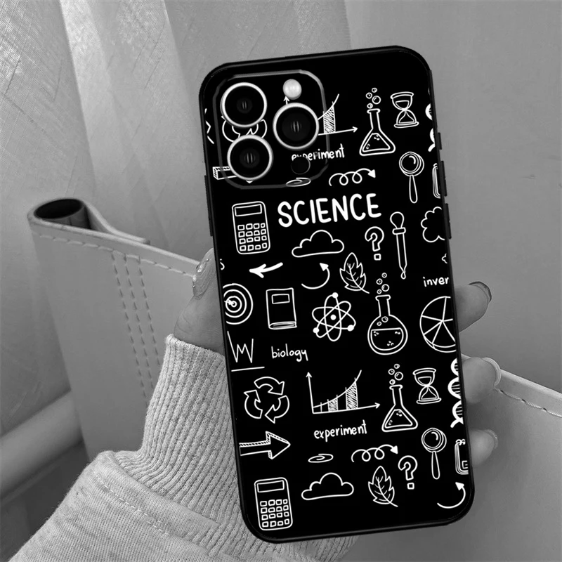 Science DNA Chemistry Phone Case For iPhone 17 16 15 14 13 12 11 Pro Max mini 15 16 Plus 16e 17 Air Cover Coque