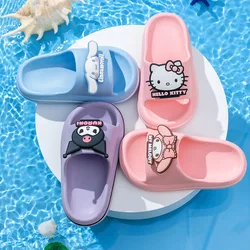 Pantofole estive per bambini Anime Figure Melody Cinnamoroll Kuromi Hello Kitty Slides Indoor Bath EVA Shoes Soft antiscivolo Sweet