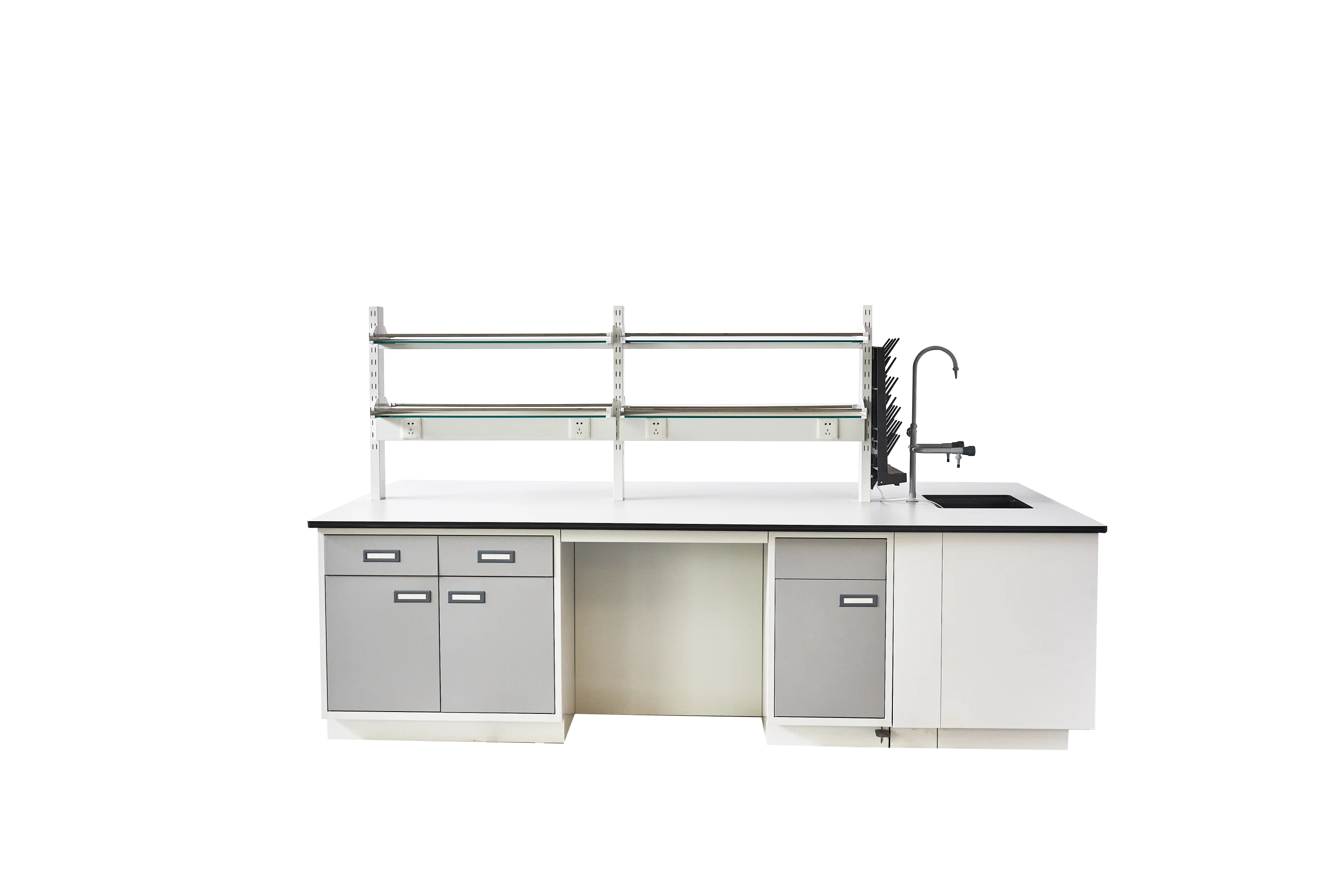 Modular Lab Furniture Workstation Customized Laboratory Furniture Testing Table Steel Lab Workbench with Accessories