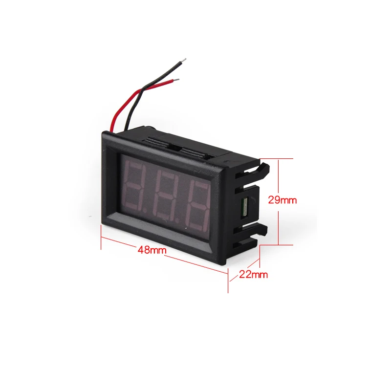 2wire DC voltage meter DC5V-120V reverse protection 0.56 inch LED digital display components For Electromobile Motorcycle Car