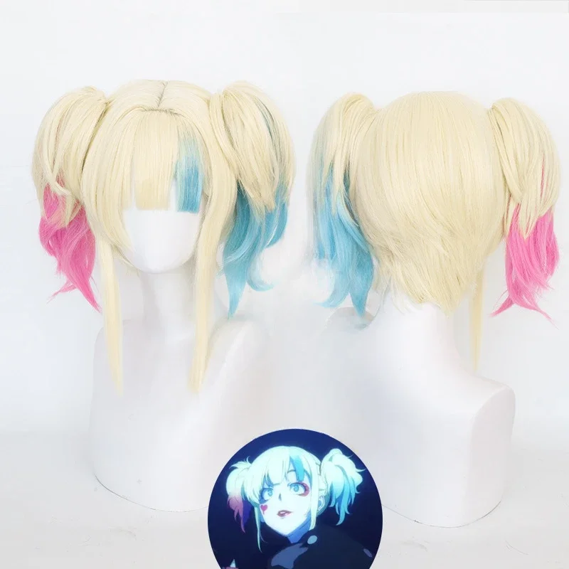 

Anime Quinzel Cosplay Wig Adult Women Color Short Hair Heat Resistant Synthetic Wigs Halloween Costume Props Accessories