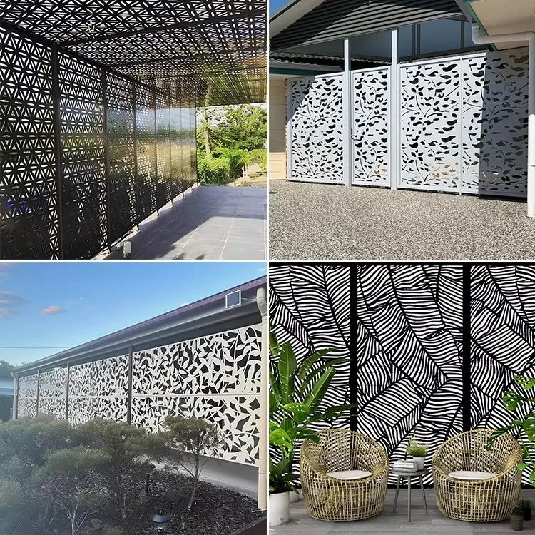 Any Size Custom Artistic Metal Privacy Fence Laser Cut Panel Aluminum Steel Garden Patio Balcony Outdoor Durable Weatherproof He
