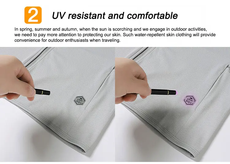 Sommer-Laufjacke für Herren und Damen – leichter Sonnenschutzmantel, UV-Kapuzen-Sport-Windjacke, atmungsaktive, schnell trocknende Passform – Detail 5