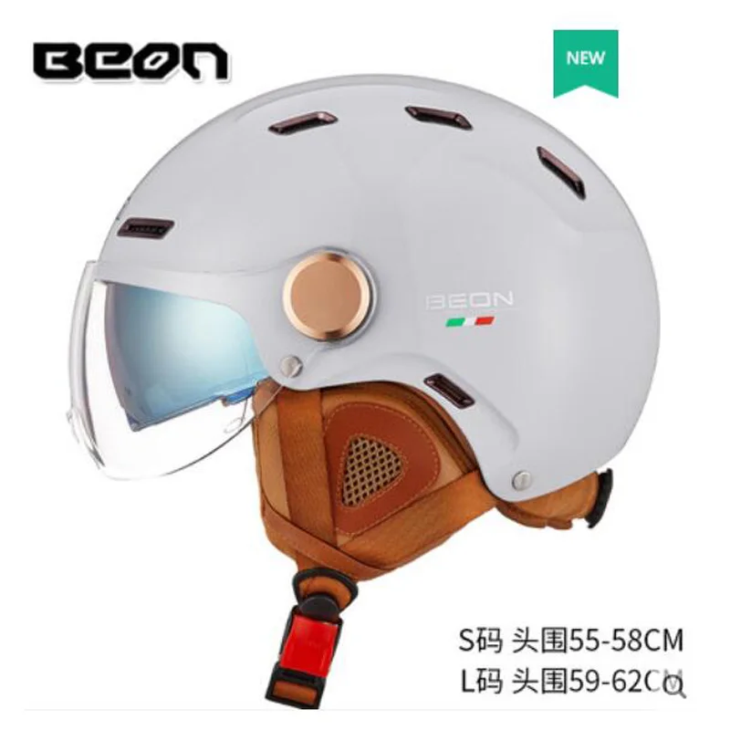 

ECE Certified BEON Men's Women Motocross Double Lens Motorcycle Helmet Motorcycle Accessories Helmets Capacete Moto Casque Casco