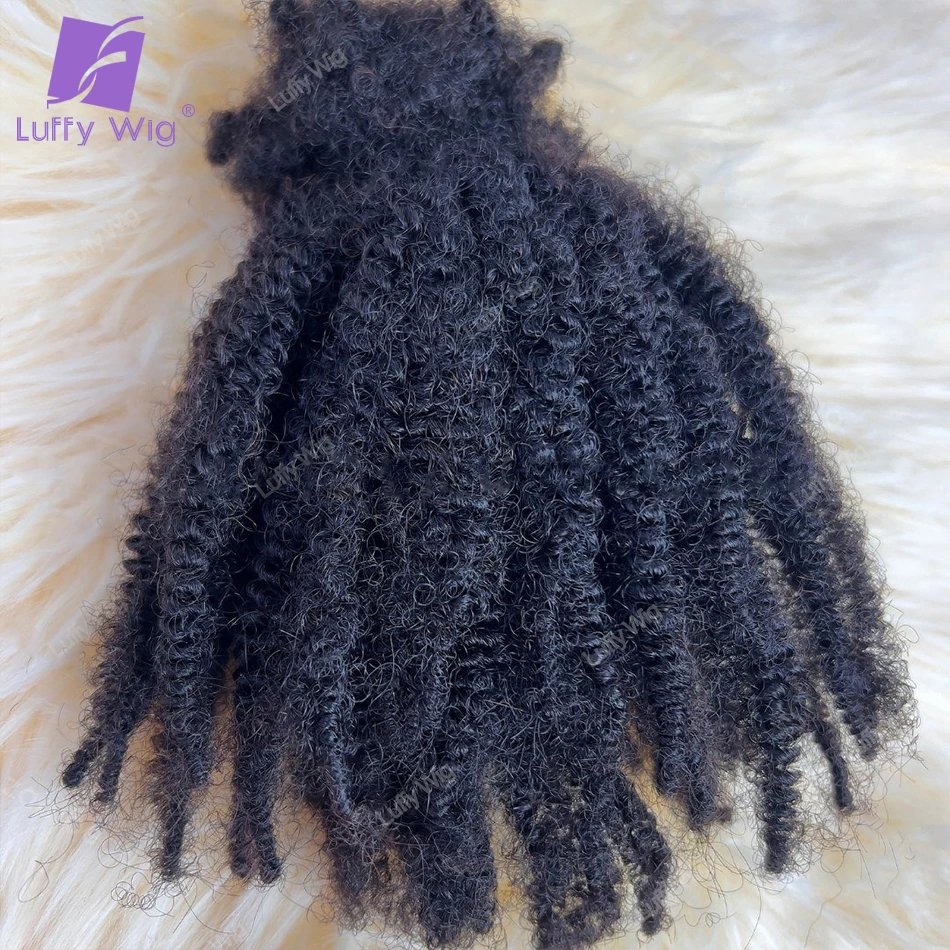 

Afro Kinky Curly Locks Hair Extensions Burmese Remy Human Braiding Hair Bulk For Twist Braids Double Drawn Box Crochet No Weft