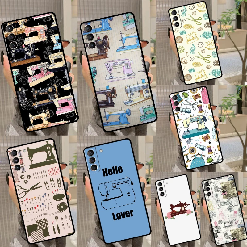 Sewing Machine Case For Samsung Galaxy S23 S22 S21 Ultra S9 S10 Note 10 Plus Note 20 Ultra S20 FE Cover