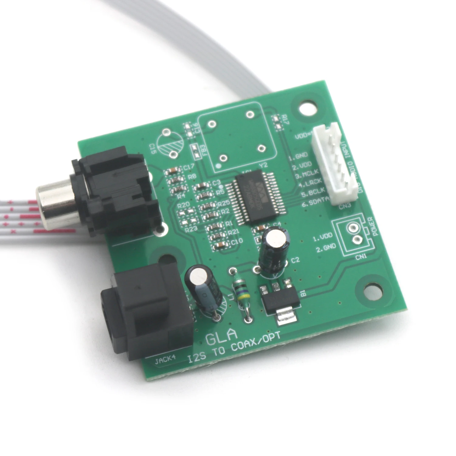 placa de saida de fibra coaxial i2s a spdif entrada coaxial opt digital signal 441k192k wm8805 01