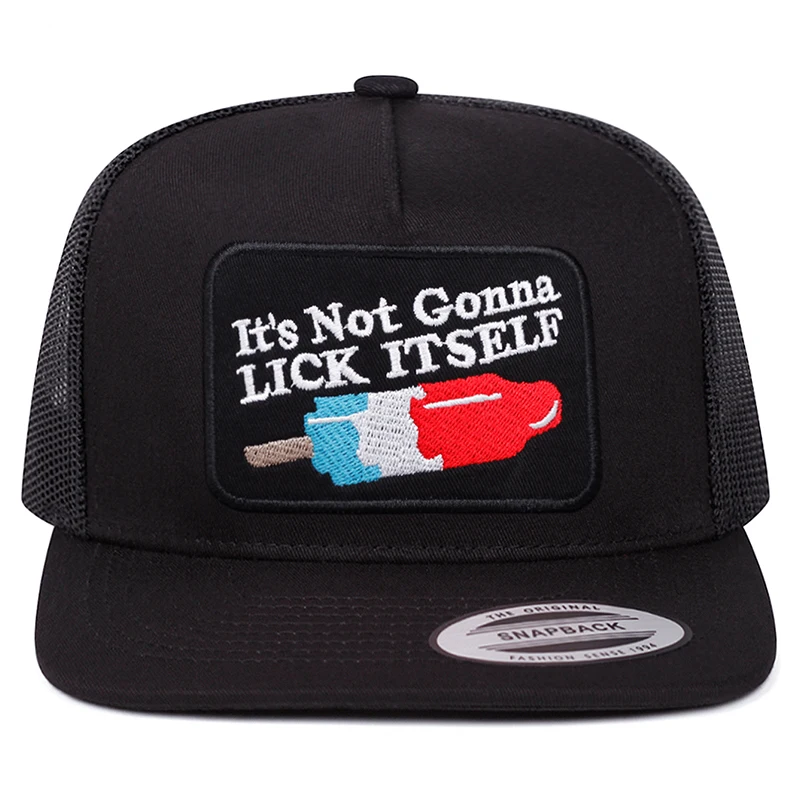 2026 Fashion New Baseball Hat Ice Stick LICK Embroidered Flat Edge Hat Daily Casual Decorative Hat Sunshade Hat Unisex Mesh Hat