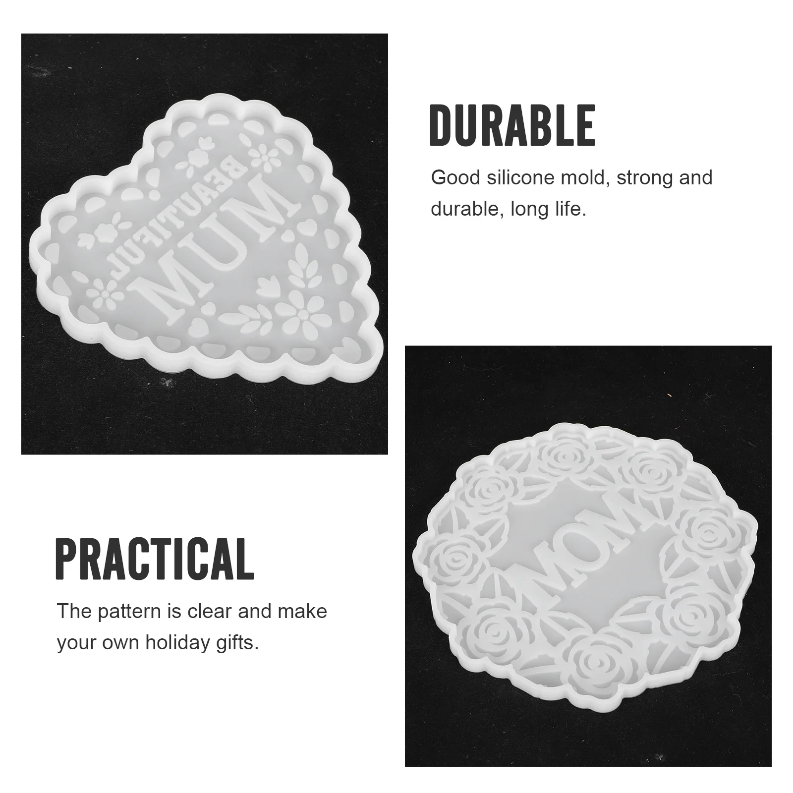 

3 шт., силиконовые формы для чашек «сделай сам», креативная форма для изготовления подставок, прочный инструмент для рукоделия, подарок на день матери, форма для подставки