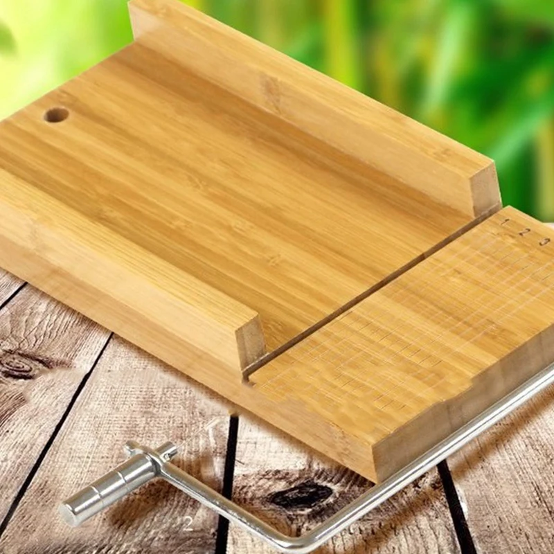 Multi-Function Bamboo Soap Cutter,Soap Making Tools With Soap Beveler/Planer Set,Tool For Soap Making