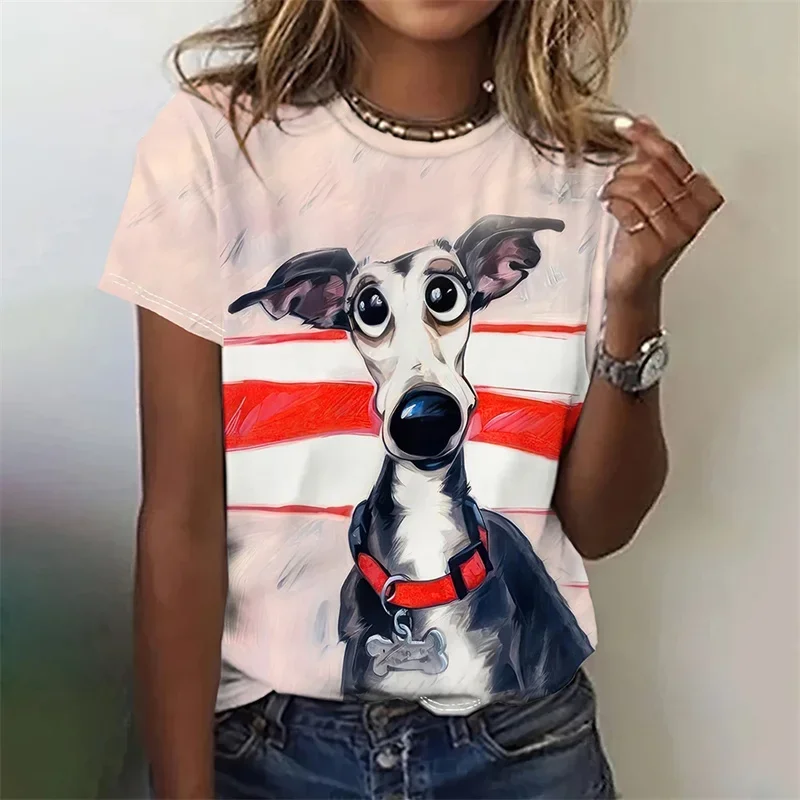 Lustiges Katzenmuster-T-Shirt für Frauen, niedliches Tier, 3D-gedruckte T-Shirts, Sommermode, übergroße T-Shirts, kurze Ärmel, Rundhals-Tops