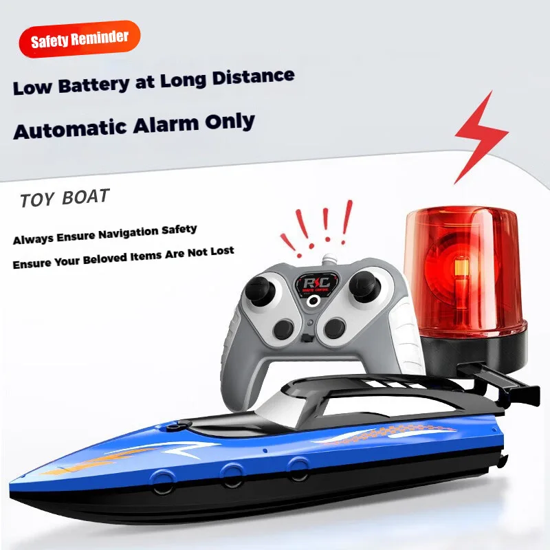 Barco de velocidade rc 2.4ghz, barco de corrida de alta velocidade com controle remoto, hélice dupla, barco de brinquedo elétrico à prova d'água para piscina, lago, crianças e adultos