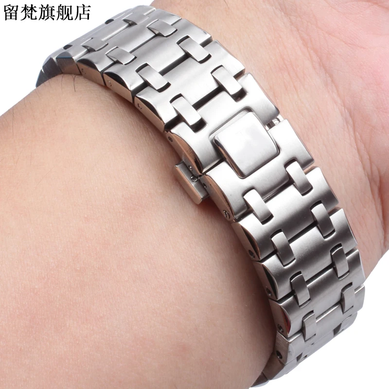 For AP Audemars Piguet Royal Oak Offshore 15710 15703 26470 15400 Watchband Anti-Rust Double Stainless Steel Watch Strap 28mm