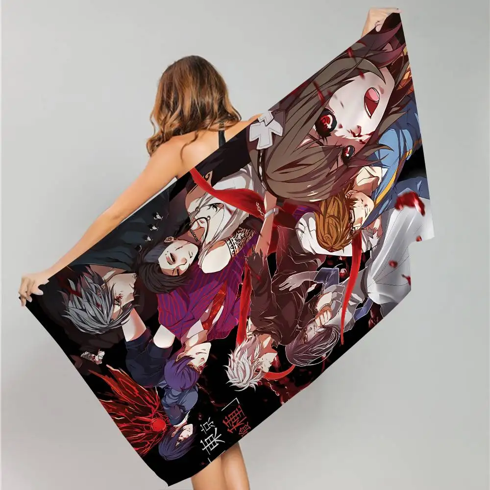 Anime T-tokyo Ghoul Microfiber Printed Beach Towel Mountain Climbing Yoga Beach Swimming Running Absorbent Soft Towel