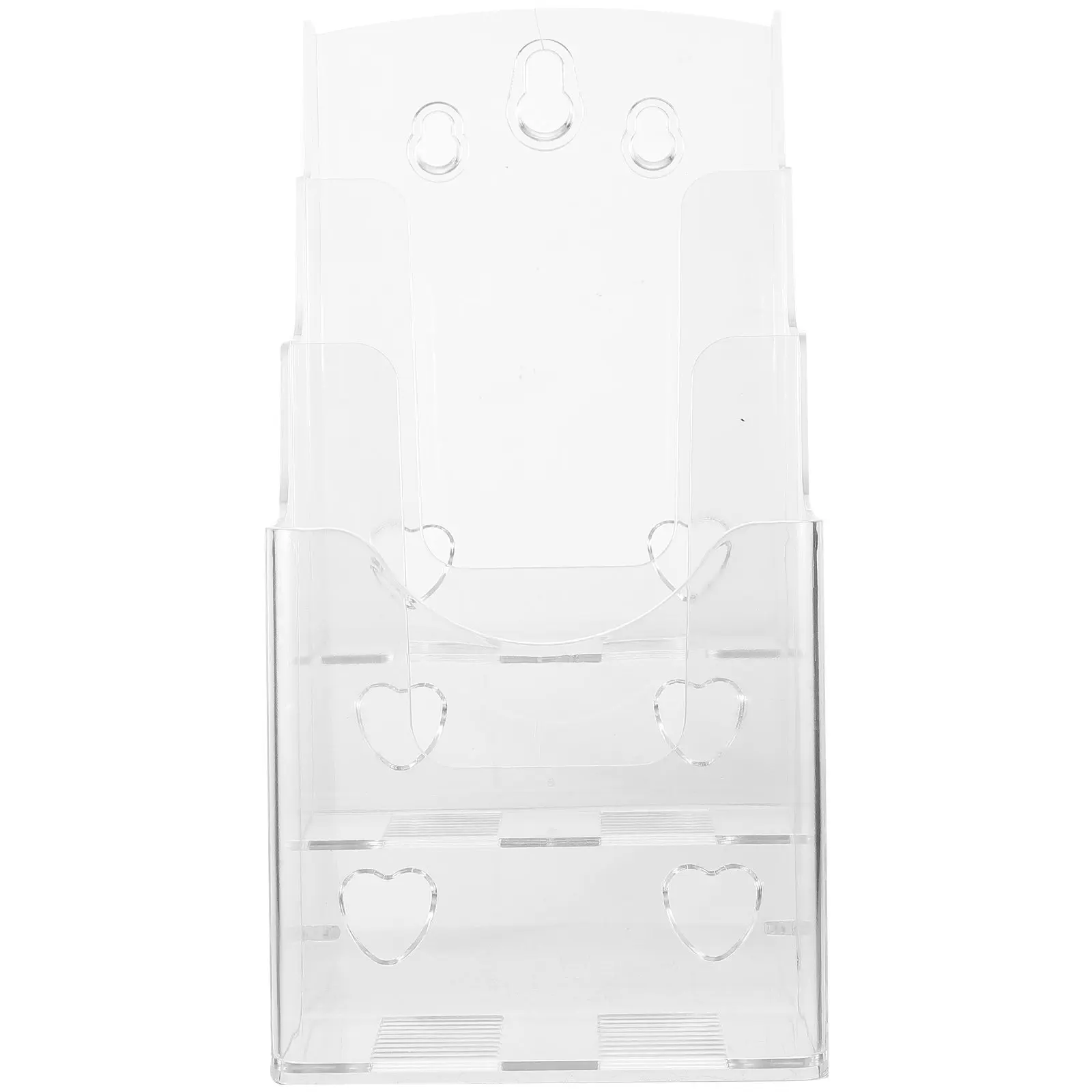 Clear Literature Rack File Organizer Desktop Document Stand Sloping Design for Office Study File Rack Flyer Holder