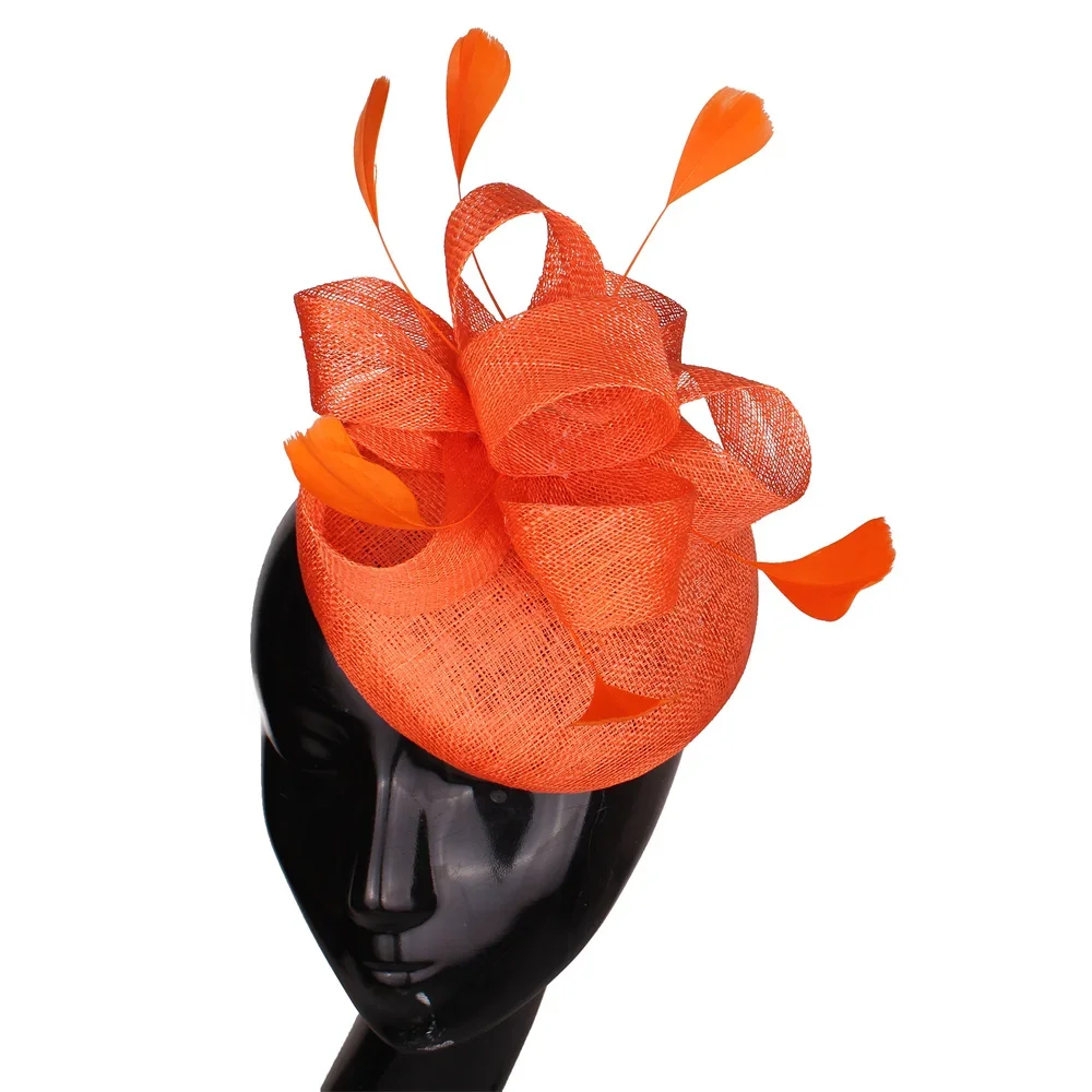 

Women Wedding Hats Fascinator For Ladies Elegant Sinamay Headpiece For Ladies Nice Party Chapeau Cap Headband