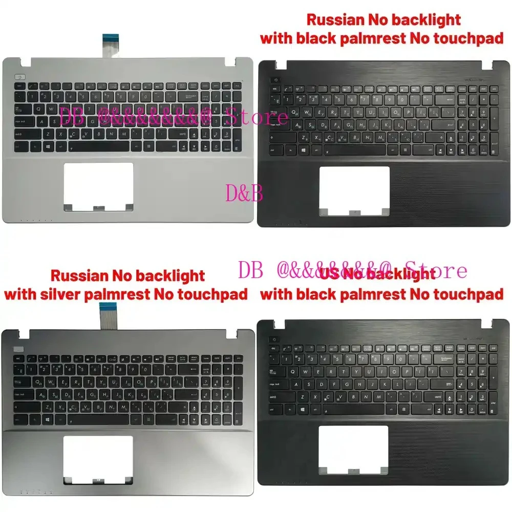 Capa de Apoio para as Mãos (Palmrest) para X550 K550 K550V X550C X550VC X550J X550V A550L Y581C F550 A550 F552 com Teclado Russo ou Americano
