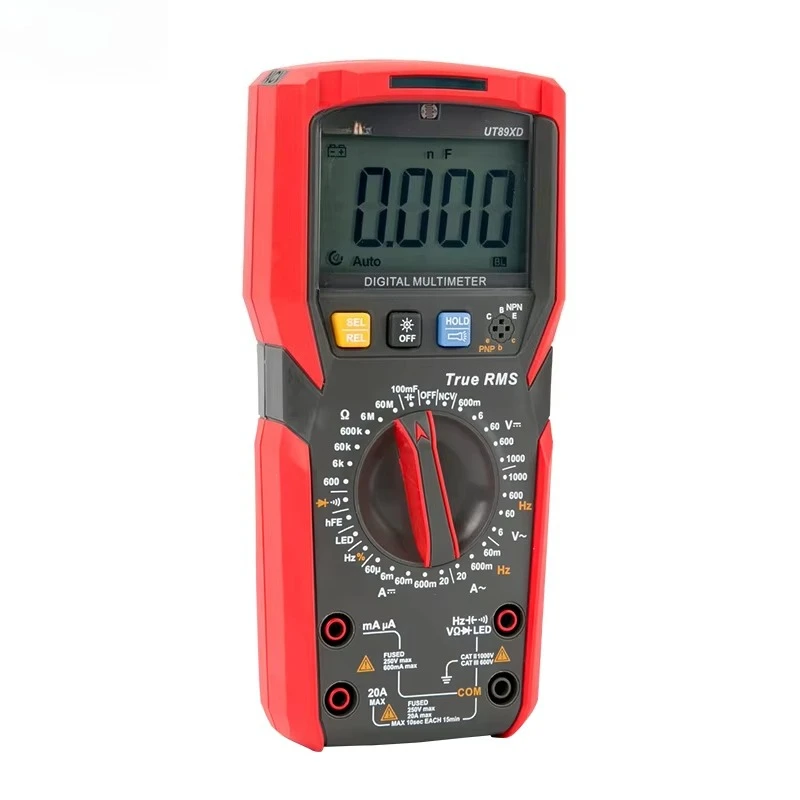 UT89XD Professional Digital Multimeter True RMS NCV 20A Current AC DC Voltmeter Capacitance Resistance Smart Tester