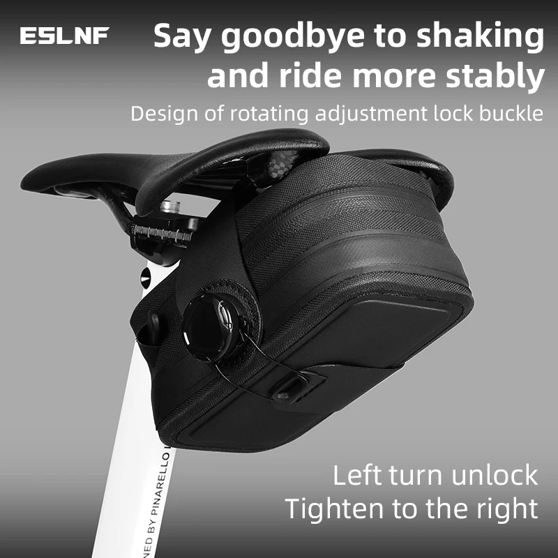 防水セルフロック自転車サドルバッグポータブル超軽量道路自転車収納袋高品質 TPU マウンテンバイクテールバッグ