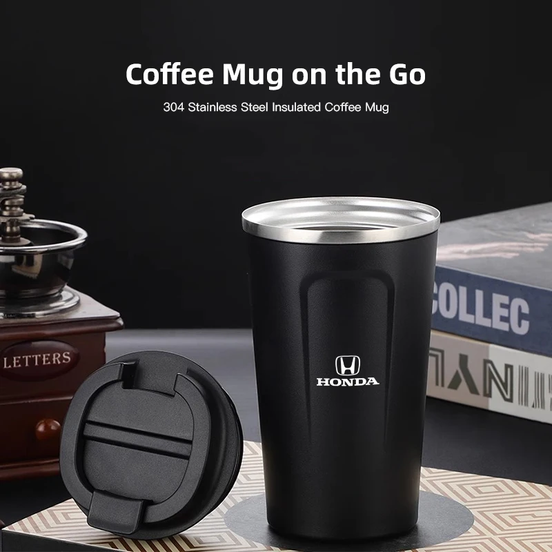 

380 мл термокружка из нержавеющей стали, портативный кофейный термос, чашка для воды для Honda Civic Accord CRV HRV Jazz City Odyssey Jade Vezel