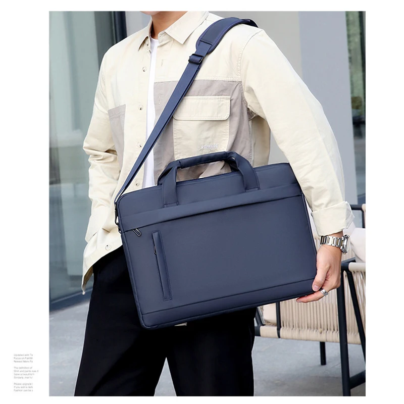 Новая 15,6-дюймовая водостойкая сумка из ткани Оксфорд, портфель, сумка на плечо, чехол для ноутбуков, планшетов, ПК, ноутбуков, книг, документов формата А4