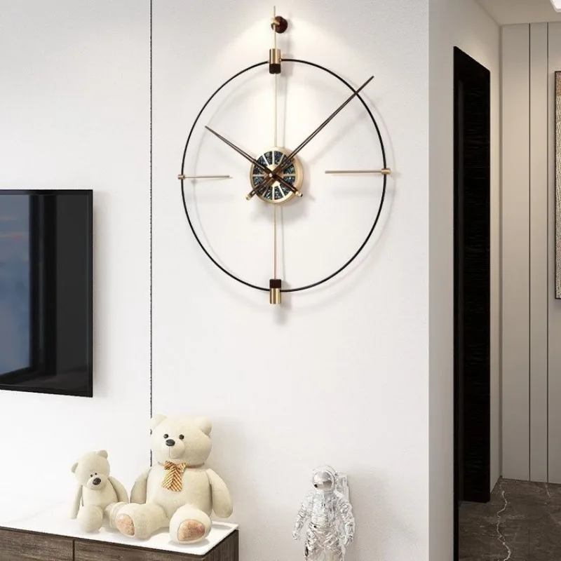 Nordic Metal Wall Clocks Minimalism Living Room Clocks Creative Clock Mechanism Silent Art Clock Watch Luxury Home Decorations