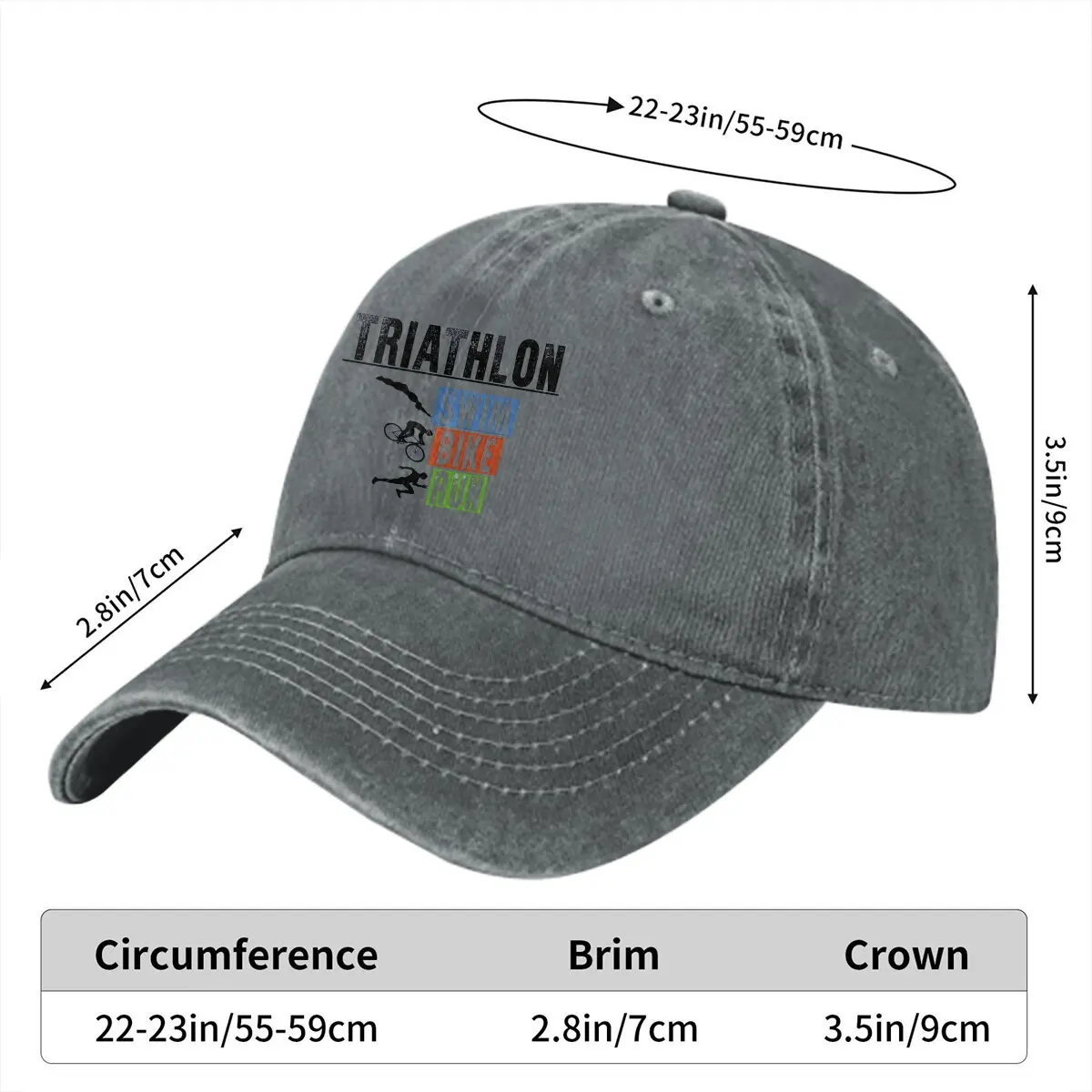 Triathlon Triathlete Baseball Cap Men Hats Women Visor Protection Snapback Triathlon Caps