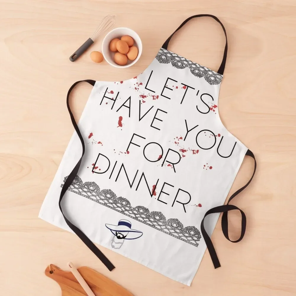 

Auntie's Lets have you for dinner Apron Waterproof waiter Women Kitchen cooks clothes Apron