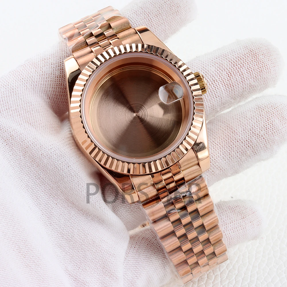 

36/39mm NH35 Watch Case 20mm Solid 316L Stainless Steel Jubilee Bracelet for NH35 NH36 Movement Datejust 28.5mm Dial Parts