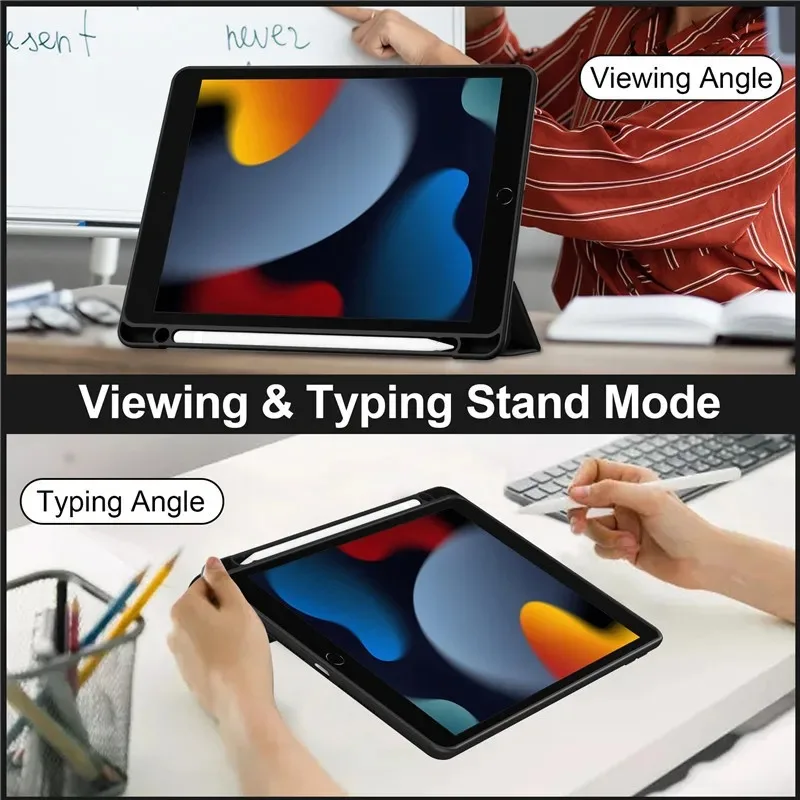 For Apple iPad 10.2 7th 8th 9th Generation Case With Pencil Holder Magnetic Smart Cover Auto Wake Sleep For iPad 7 8 9 2019 2021 view 4