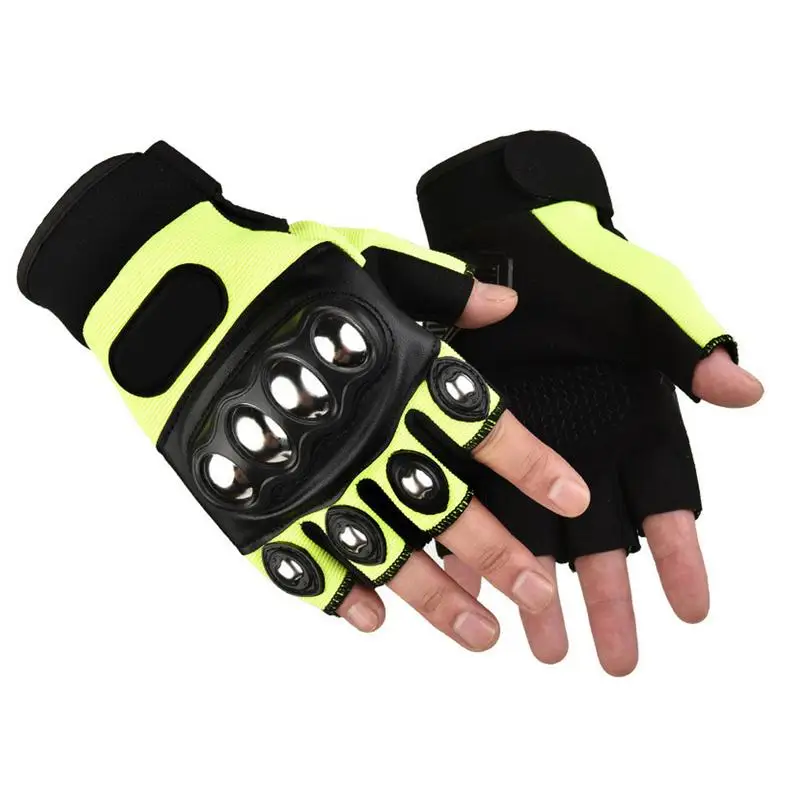 Summer Half Finger Motorcycle Gloves Shockproof Non-slip Motocross Racing Fingerless Gloves Moto Biker Cycling Gloves