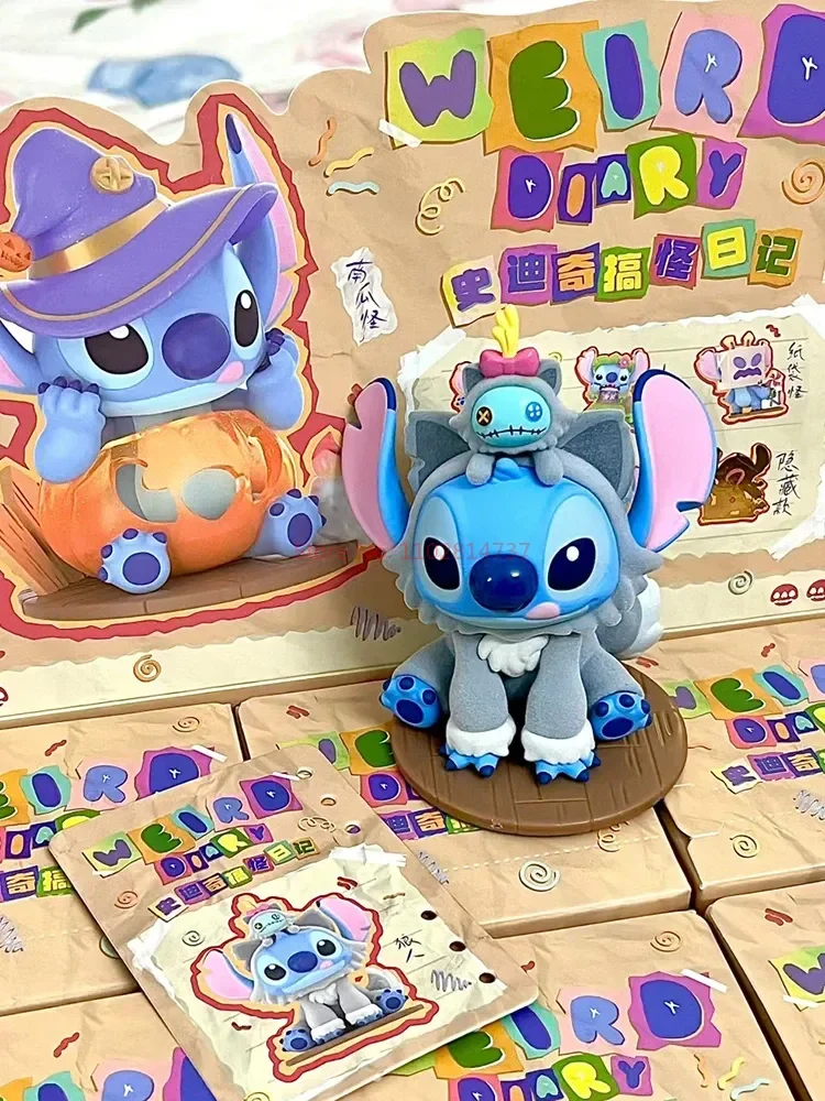 Disney strano diario serie Stitch Blind Box Cartoon Action Figures Mystery Kawaii Anime Model Doll Toy Desktop Collection Gift
