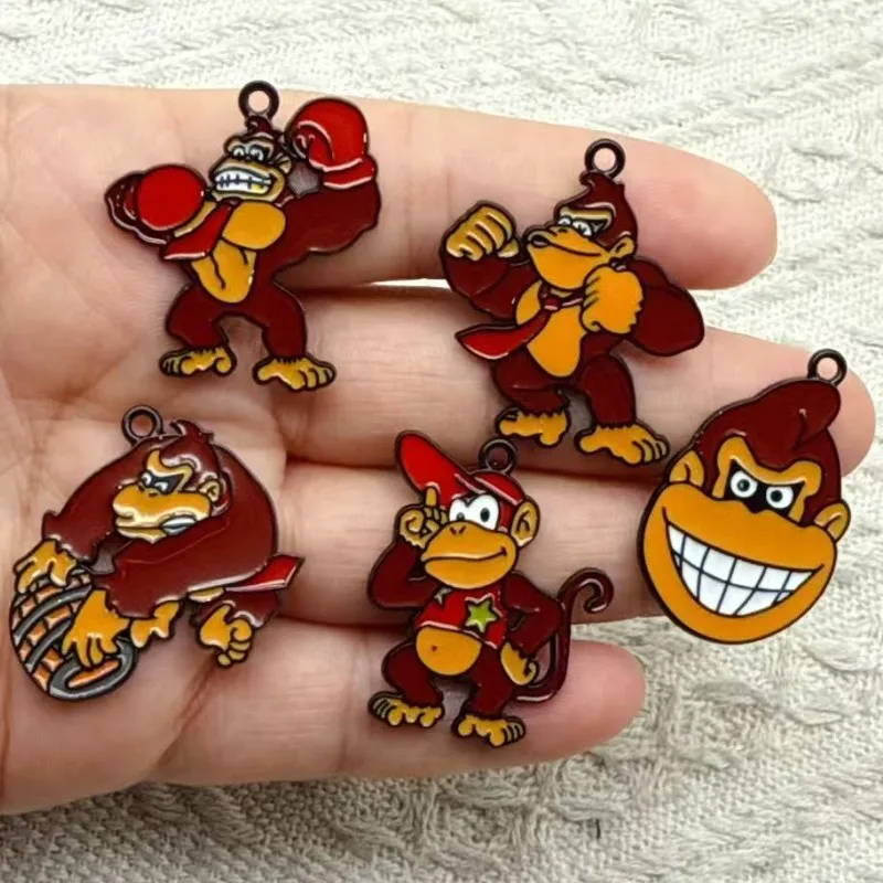 10pcs Cartoon Enamel Charms Charm For Jewelry Making Earring Pendant Bracelet Necklace Accessorys