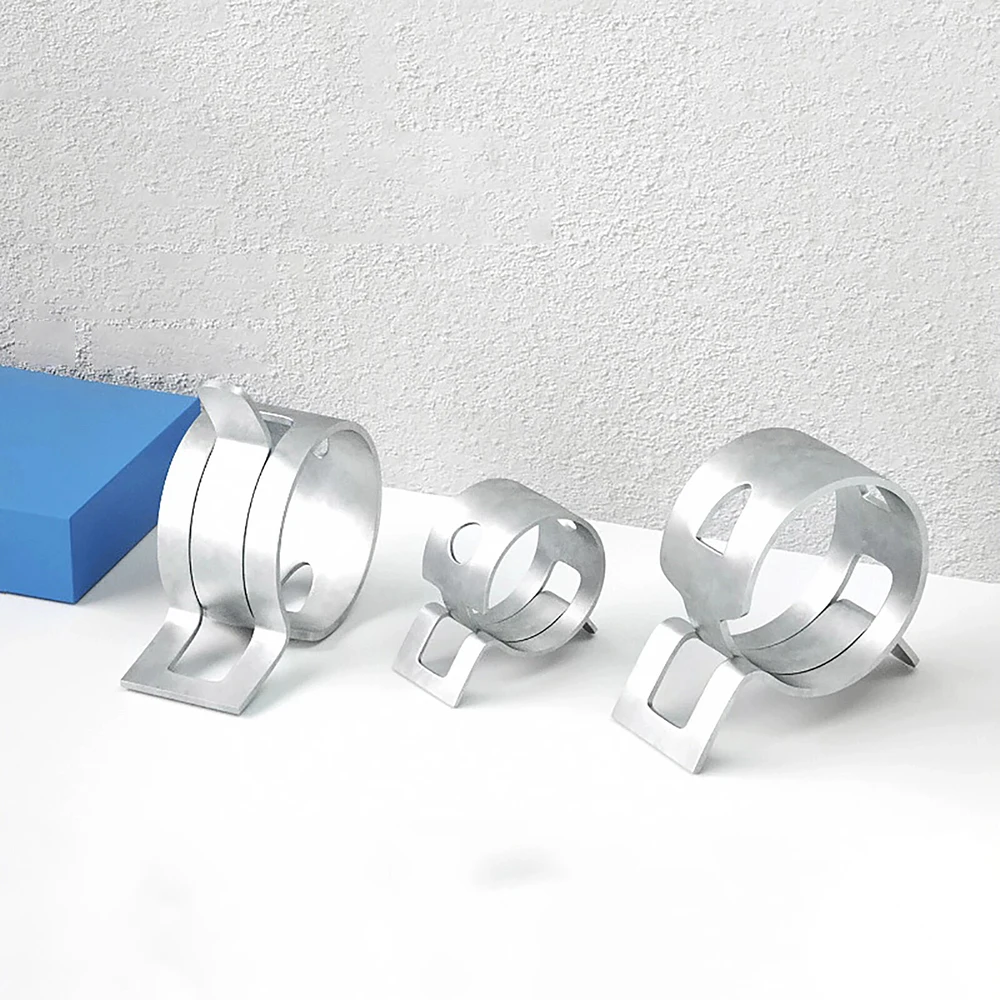 10 peças para escolher clipe de mola de combustível silicone mini braçadeira de tubo de mangueira ar gás tubo de água auto fixação id 4mm - 46mm