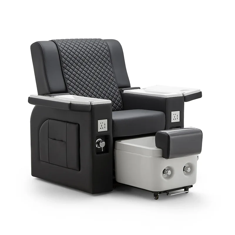 Wholesale nail salon furniture electric massage foot care chair reclining manicure pedicure chair with jet pump