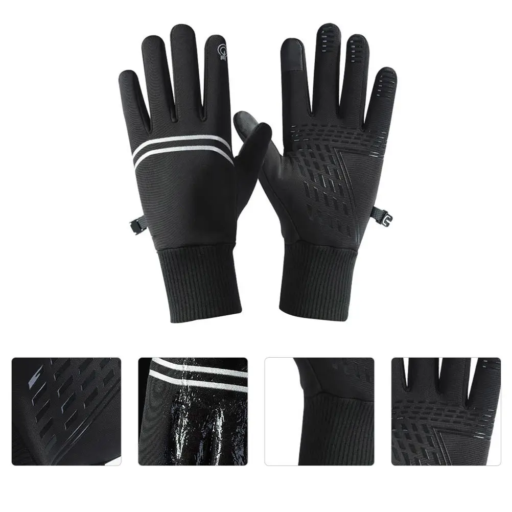 

1 Pair Winter Outdoor Cycling Riding Winter Gloves Ridding Gloves Screen Lined Windproof For Men Women