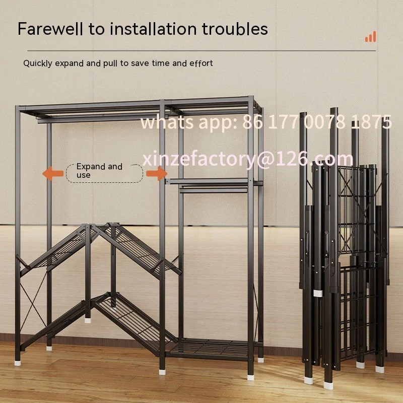 Customizable Simple open closets with no need to install folding wardrobe for clothes Storage locker bedroom cabinets Home