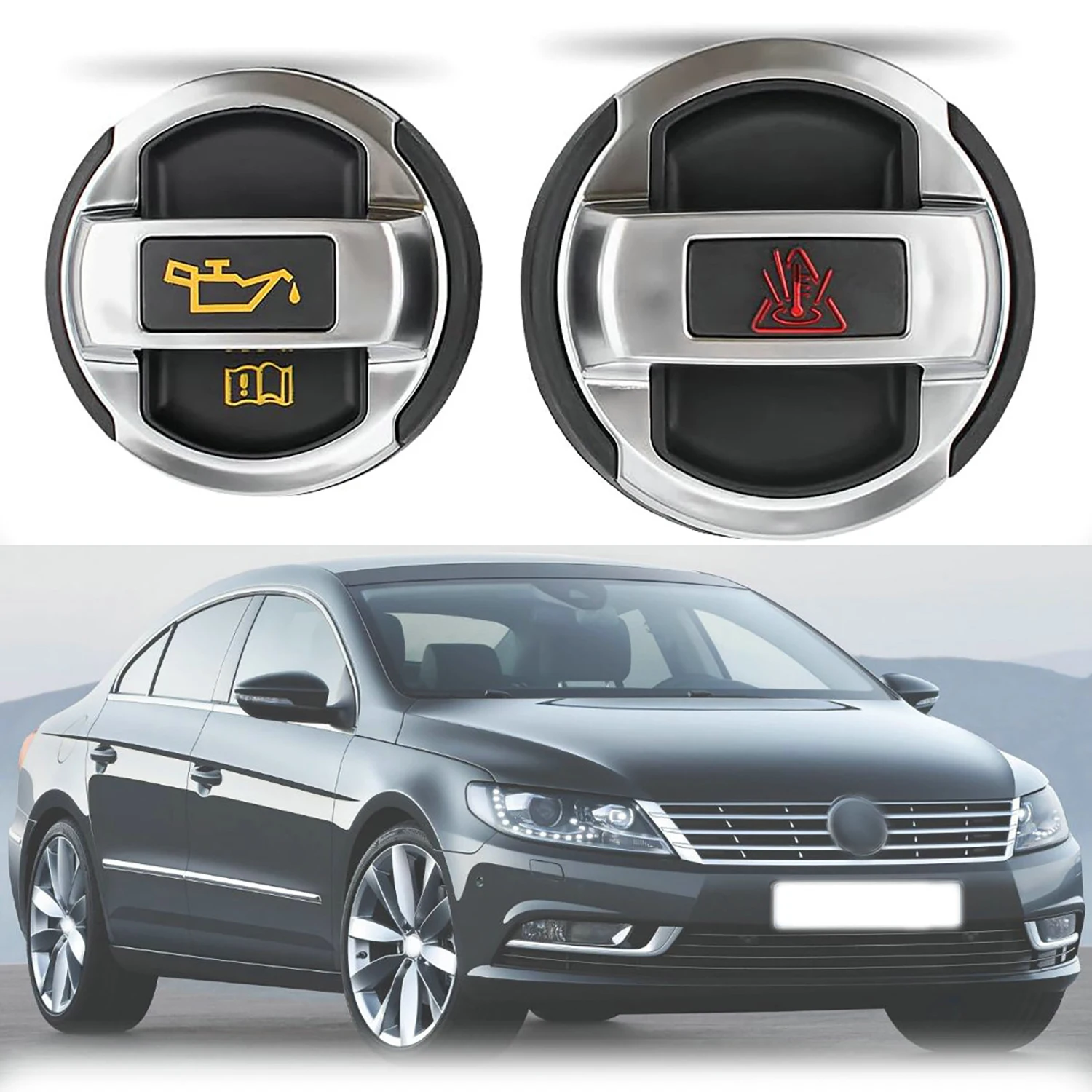 2 قطعة المبرد والزيت حشو توسيع خزان غطاء مجموعة غطاء 420103485B 420121321 لأودي A1 A2 A3 A4 A5 لقطع غيار السيارات مقعد قرطبة #1