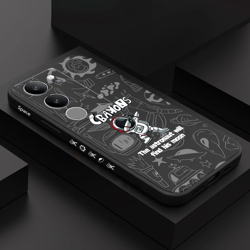 

Graffiti Astronaut Phone Case For VIVO V50 V40 V30 V29 V29E V27 V27E V25 V25E V23 V23E V21 V20 Y20 Y12 Y21 Y22 Y50 Y35 Pro 4G 5G