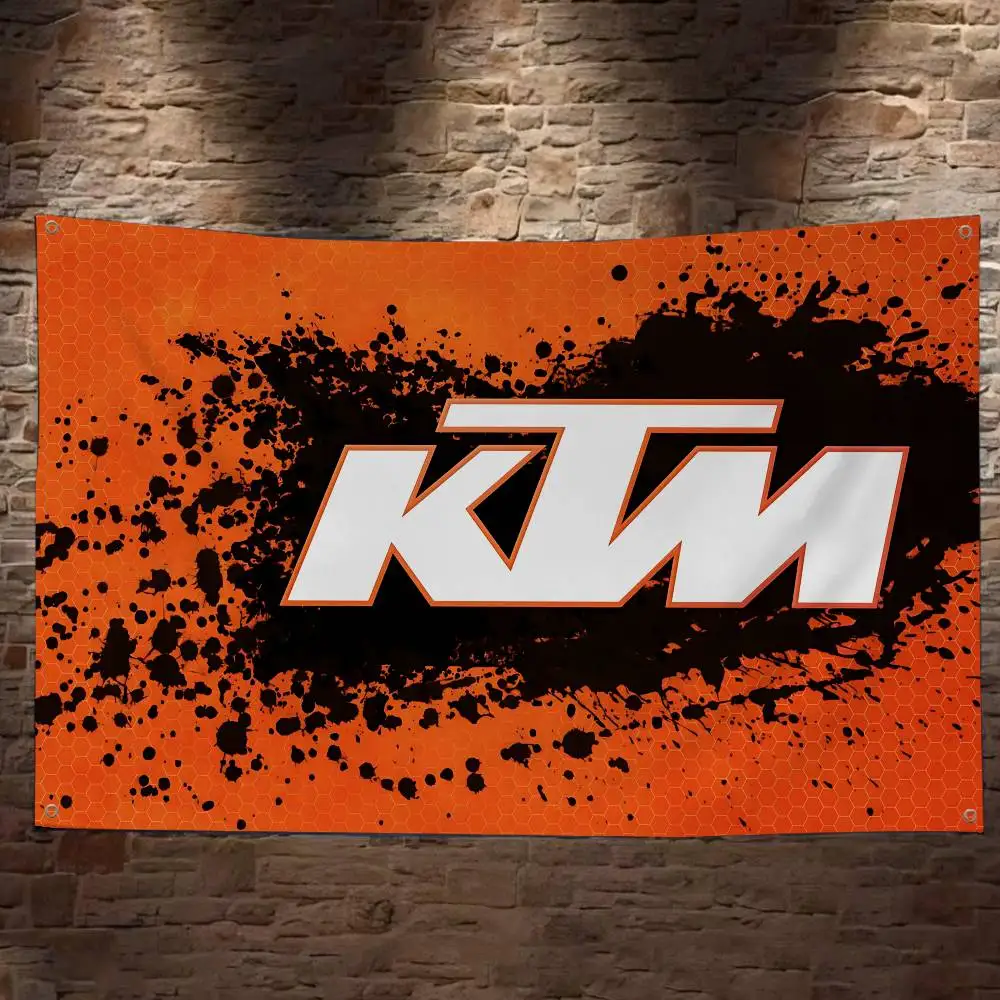 Brand K-Ktm Luxury Large Size Flags Printing Patterns Interesting Birthday Party Decorations Banner