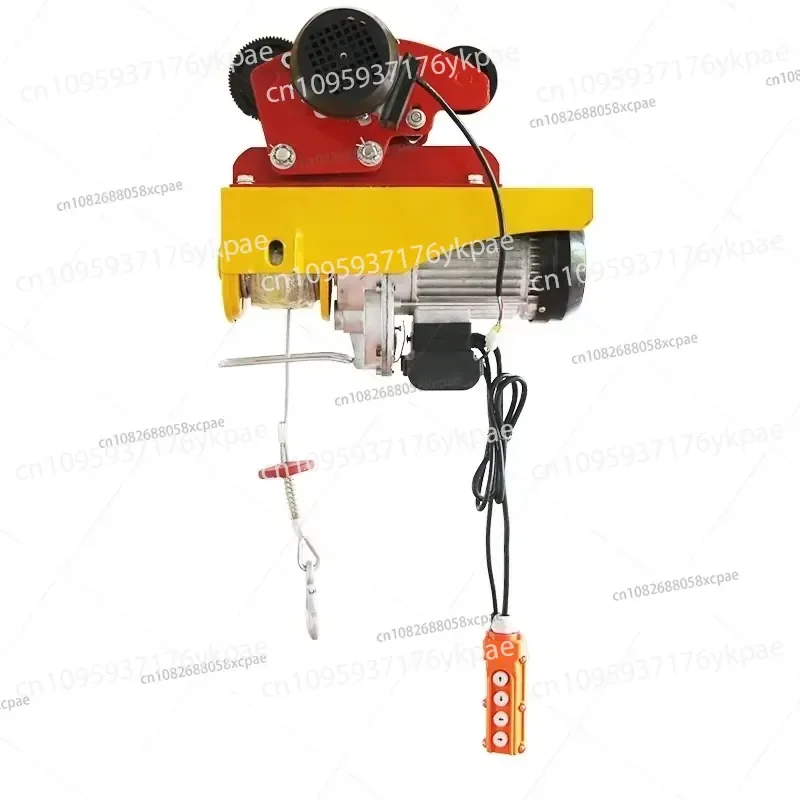 220V Conjoined Miniature Electric Hoist 0.5 Tons with Sports Car Winch Decoration Small Crane 1 Ton Household Hoist