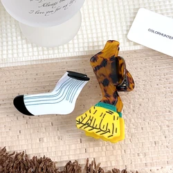 Unique hair claw clip Unusual hair claws Broom hair claws Socks hair claws Funny hair clip Accessories for women