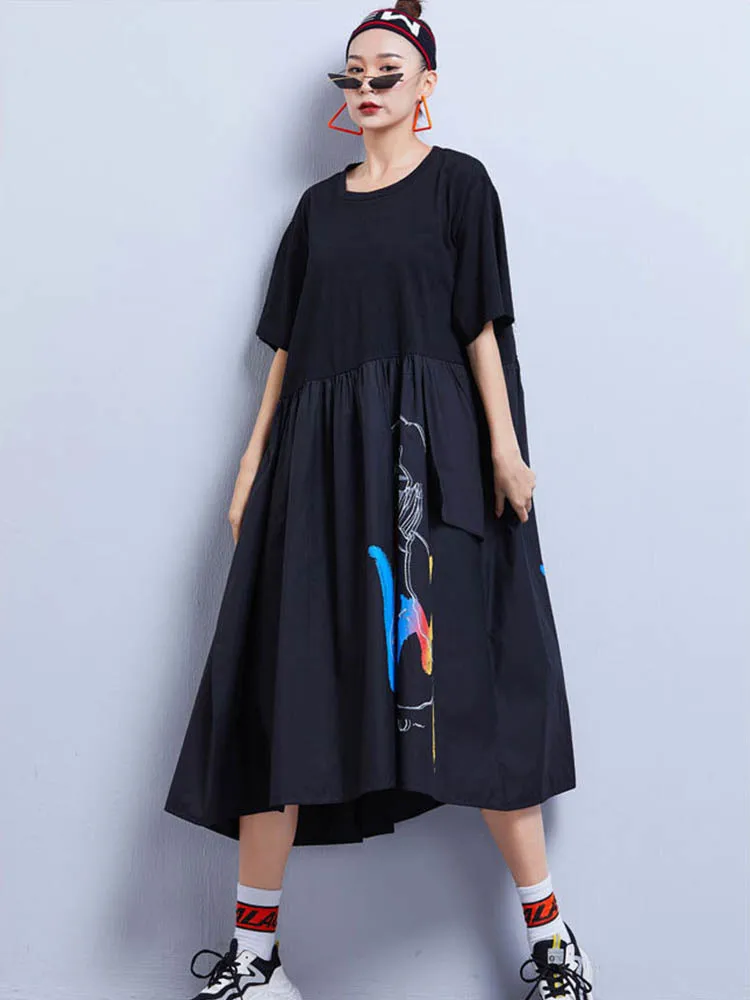 Max LuLu 2022 New Summer European Fashion Style Ladies Casual Dresses Womens Loose Luxury Cotton Dress Elegant Punk Vestidos